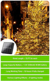 20m 200 LED Solar Powered Outdoor Lights with 8 Lighting Modes and Waterproof for Home,Garden and Decoration